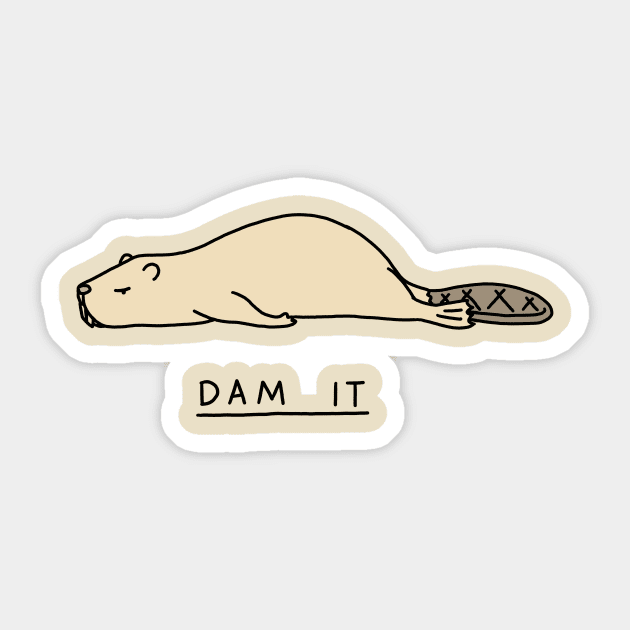 Moody Animals - Otter Sticker by Lim Heng Swee